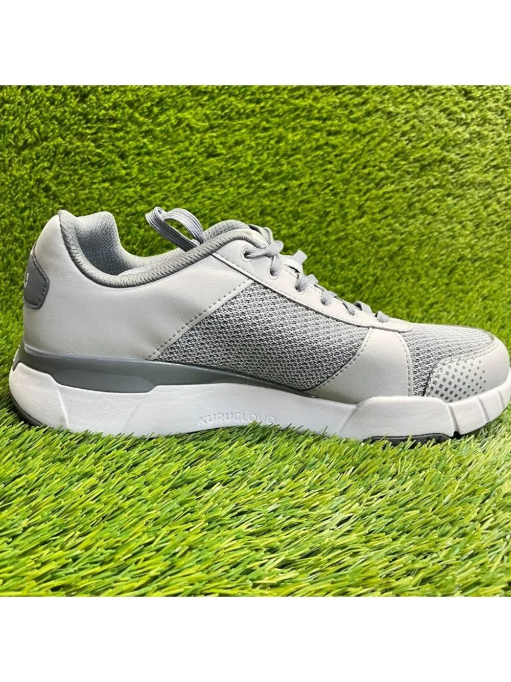 Kuru Quantum 2.0 Mens Size 11.5 Gray White Athletic Trail Running Shoes Sneakers